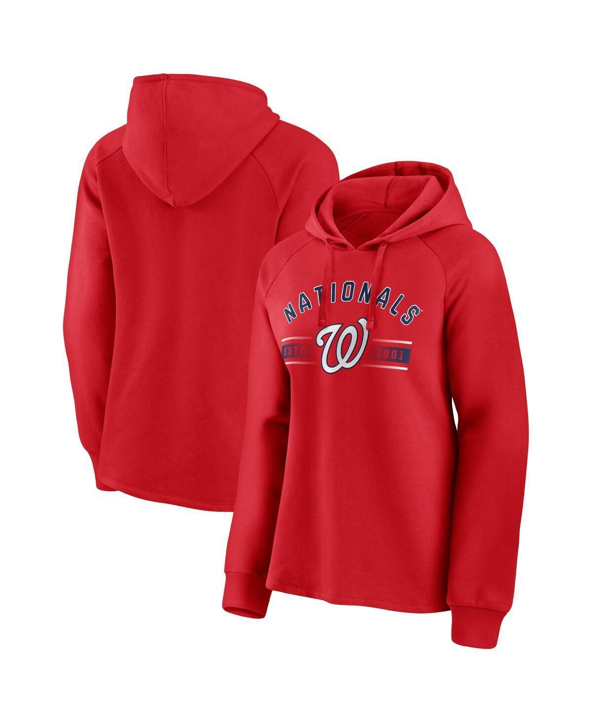 Womens Fanatics Branded Washington Nationals Perfect Play Raglan Pullover Hoodie Product Image