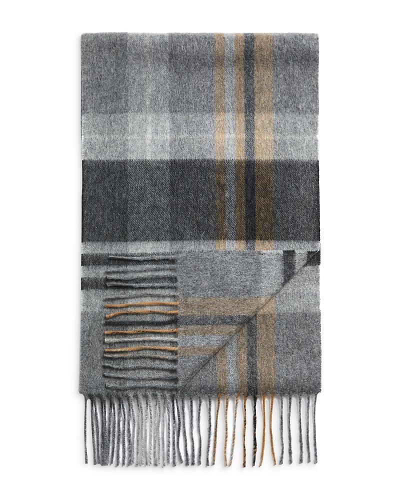 The Mens Store at Bloomingdales Plaid Oversized Cashmere Scarf - 100% Exclusive Product Image