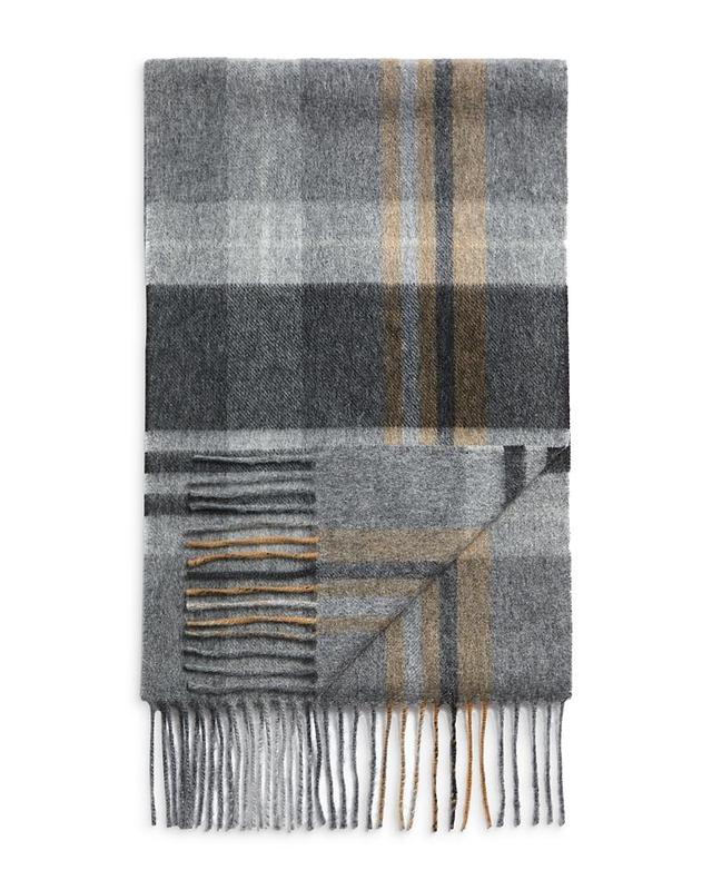 The Mens Store at Bloomingdales Plaid Oversized Cashmere Scarf - Exclusive Product Image