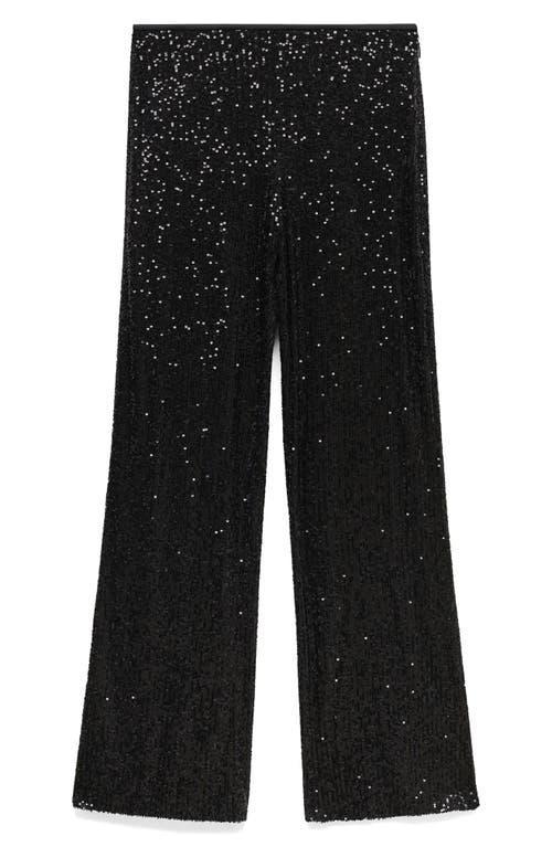 MANGO - Elastic sequin pants blackWomen Product Image