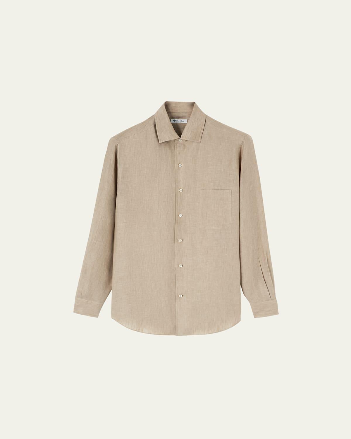 Mens Andre Long-Sleeve Linen Shirt Product Image