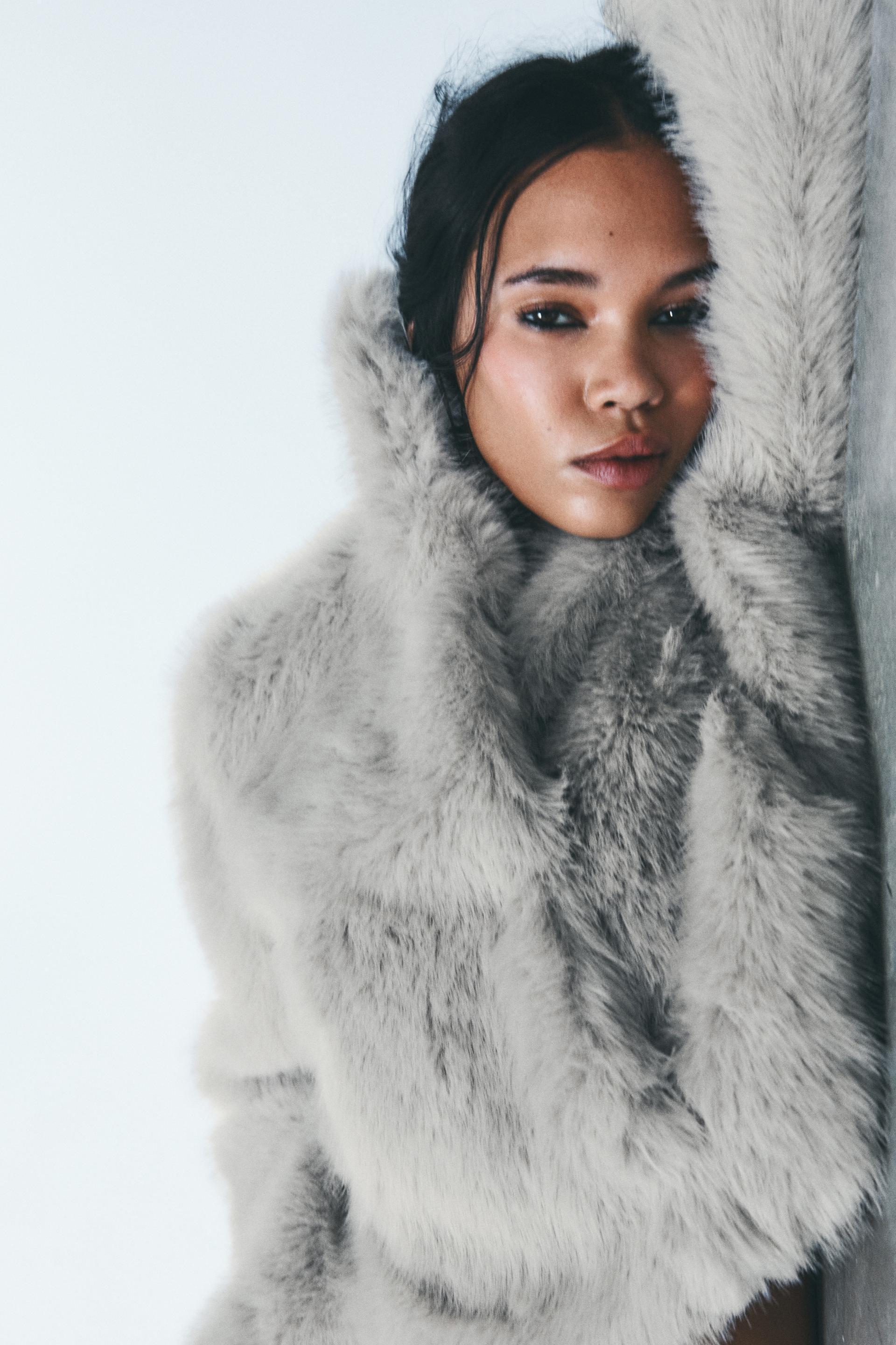 FAUX FUR SHORT COAT Product Image