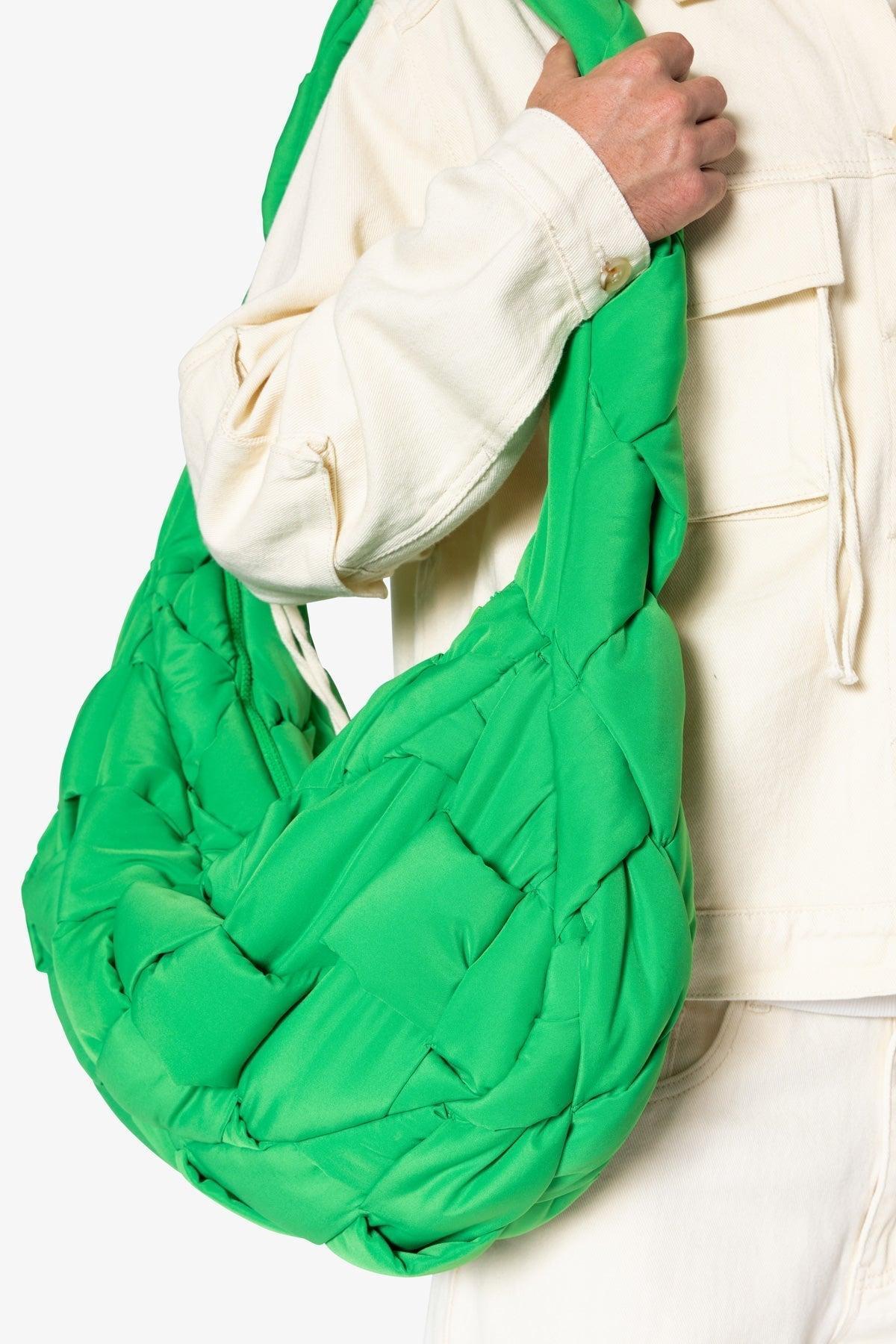 Quilted Cross Body Bag - Green Product Image