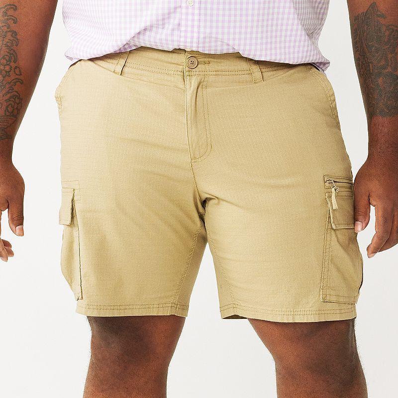 Big & Tall Sonoma Goods For Life Flexwear Ripstop Cargo Shorts, Mens Green Product Image