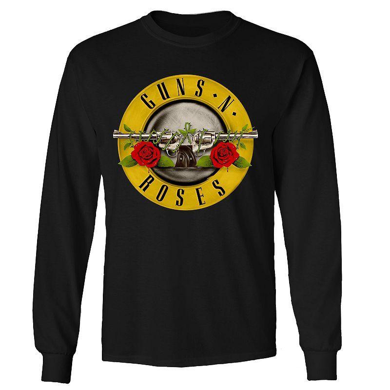 Mens Guns n Roses Classic Bullet Long Sleeve Tee Black Product Image