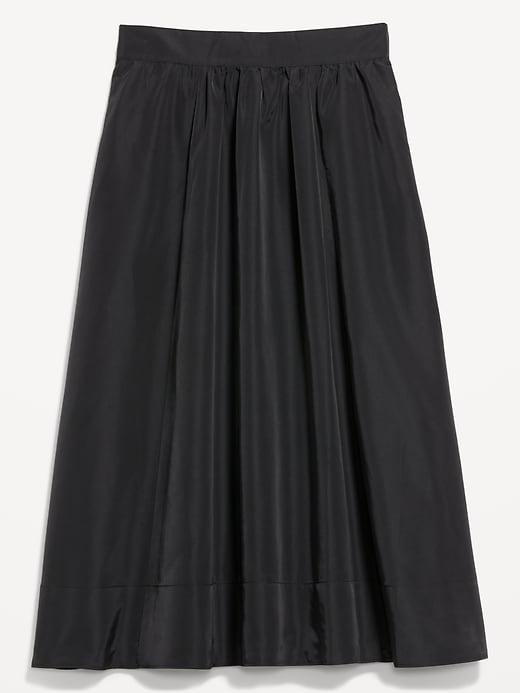 Shirred Midi Swing Skirt Product Image