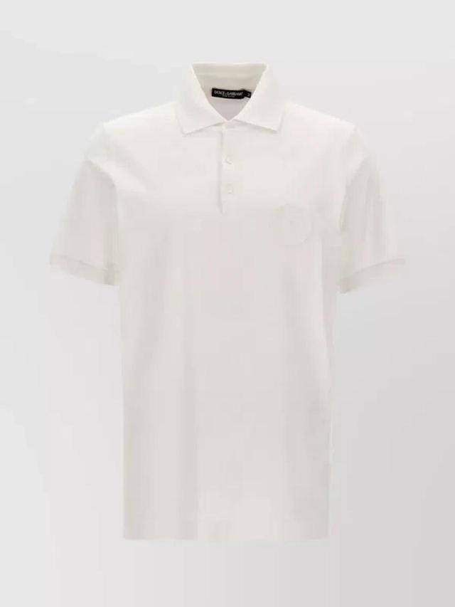 Patch Logo Polo Shirt In White Product Image