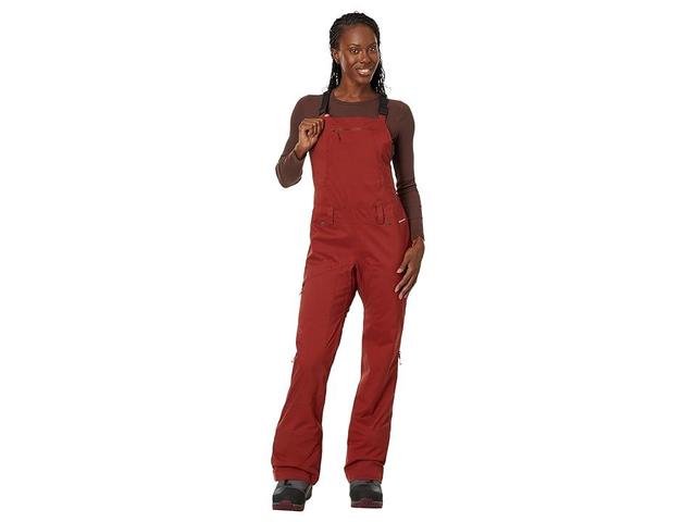 Flylow Foxy Insulated Bib (Redwood) Women's Snow Bibs One Piece Product Image