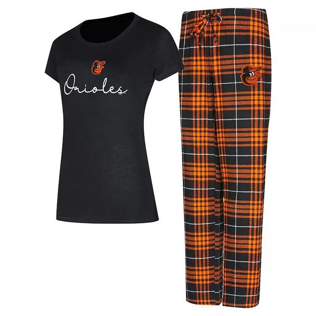 Womens Concepts Sport Baltimore Orioles Vector T-Shirt & Pants Sleep Set Product Image