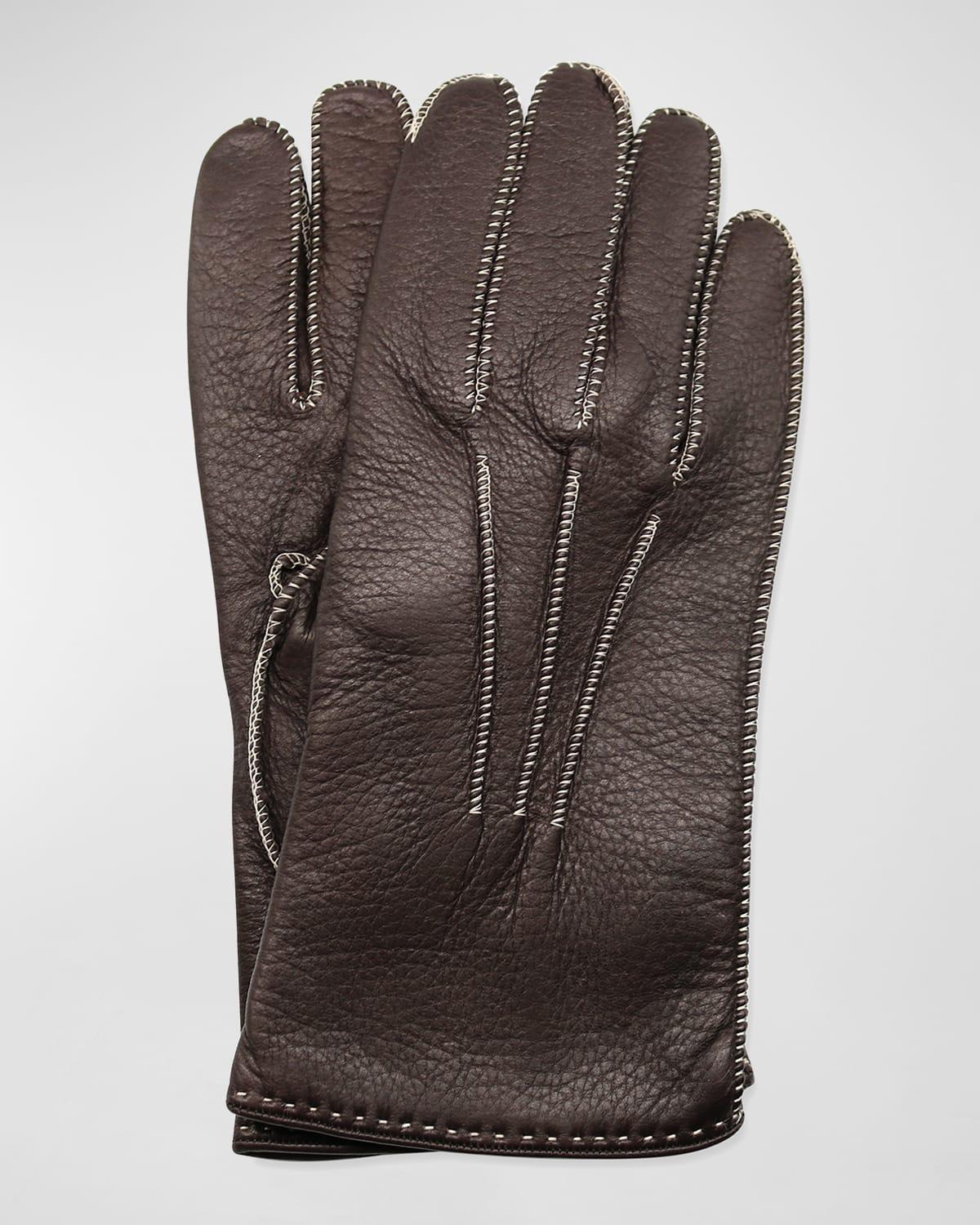 Mens Deerskin Gloves w/ Contrast Stitching Product Image