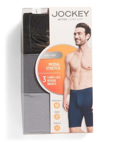 3pk Active Ultra Soft Boxer Briefs for Men Product Image