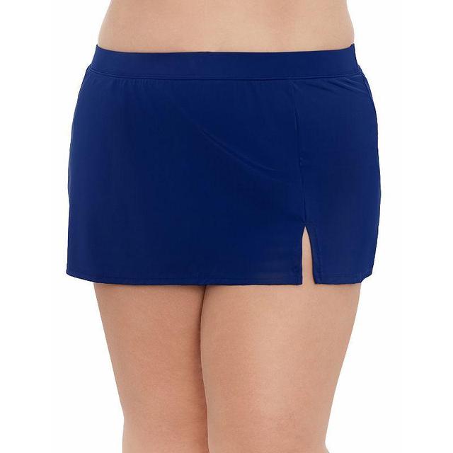 Plus Size Bal Harbour Tummy Control Swim Skirtini, Womens Blue Product Image