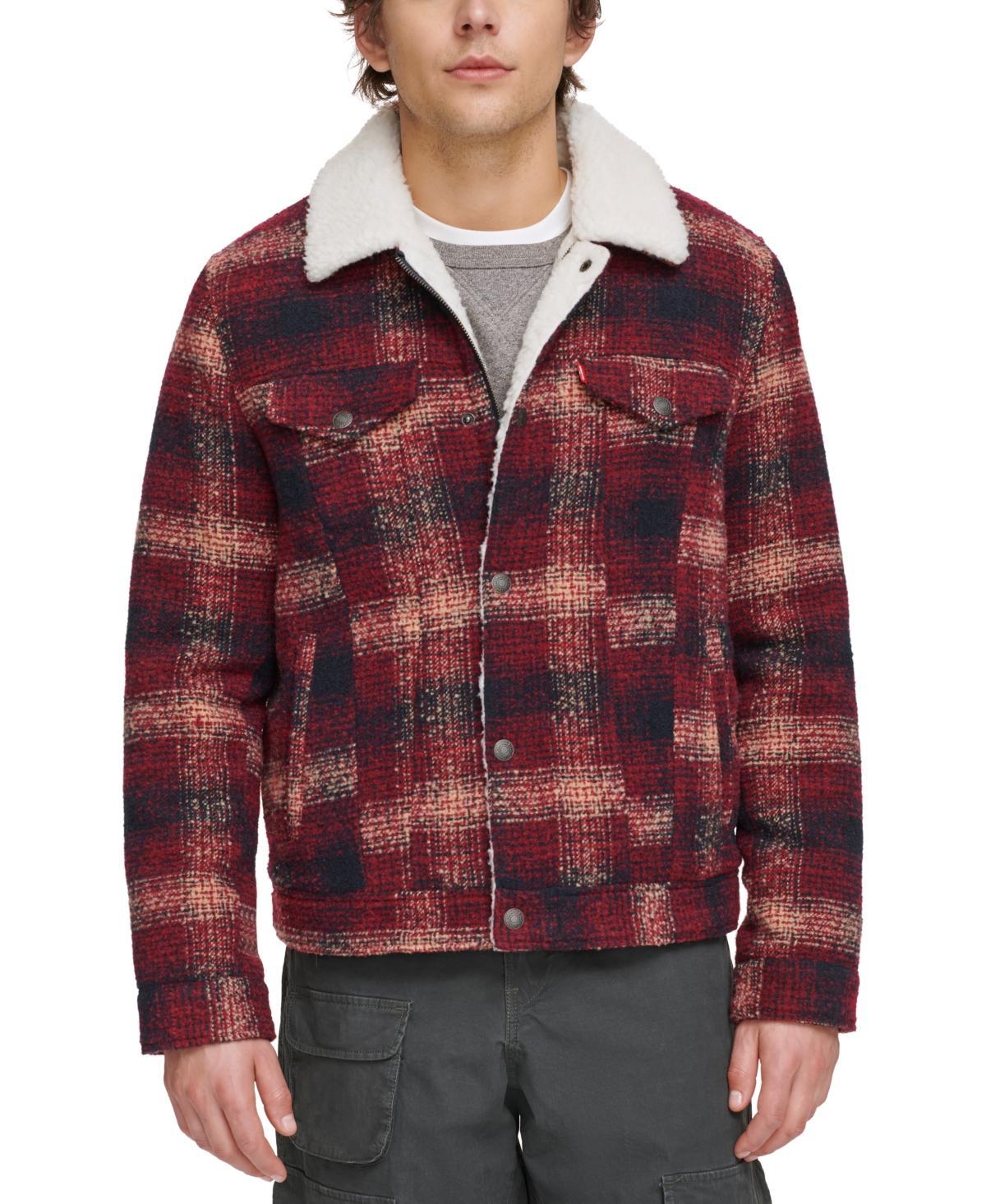 Mens Levis Faux Wool Sherpa Lined Trucker Jacket Product Image