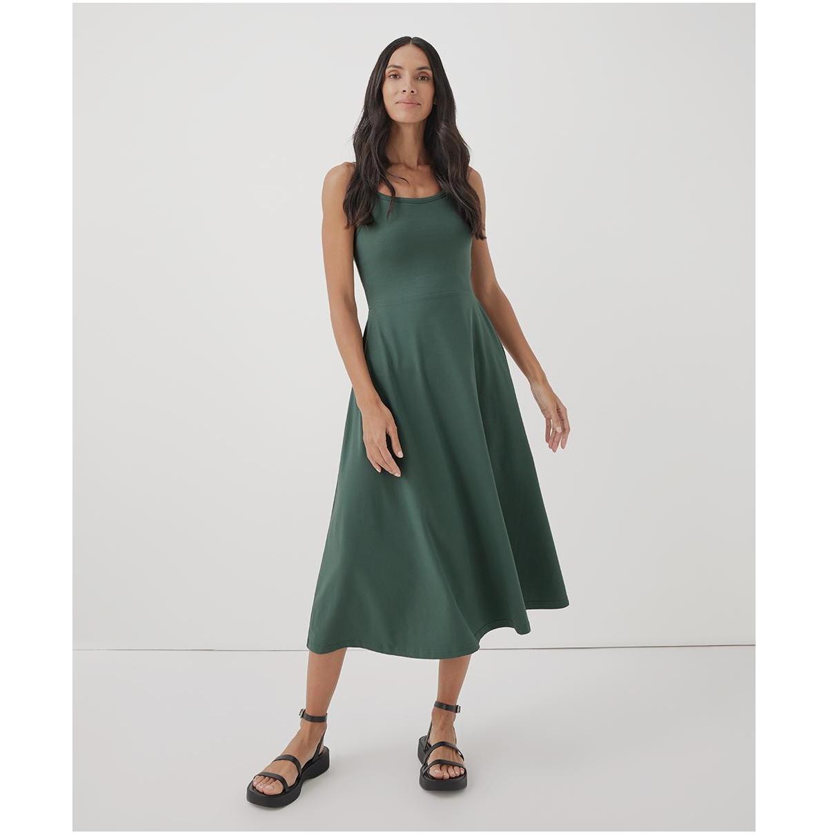 Pact Womens Organic Cotton Fit & Flare Midi Dress - Regular Product Image