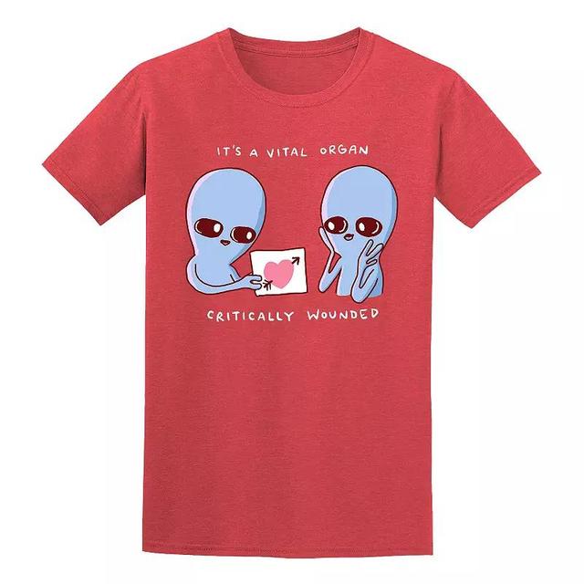 Mens COLAB89 by Threadless Strange Planet Tee Grey Red Product Image