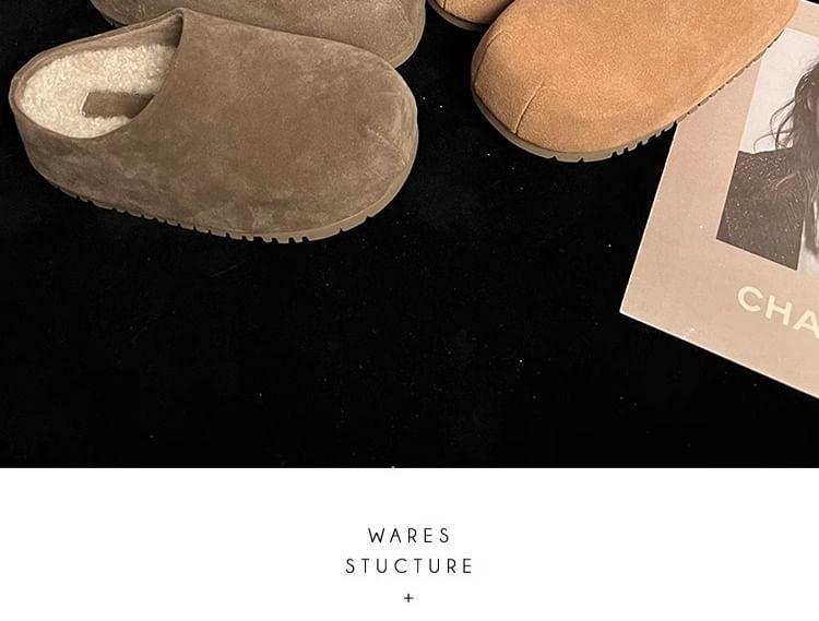 Fleece-Lined Platform Mules Product Image