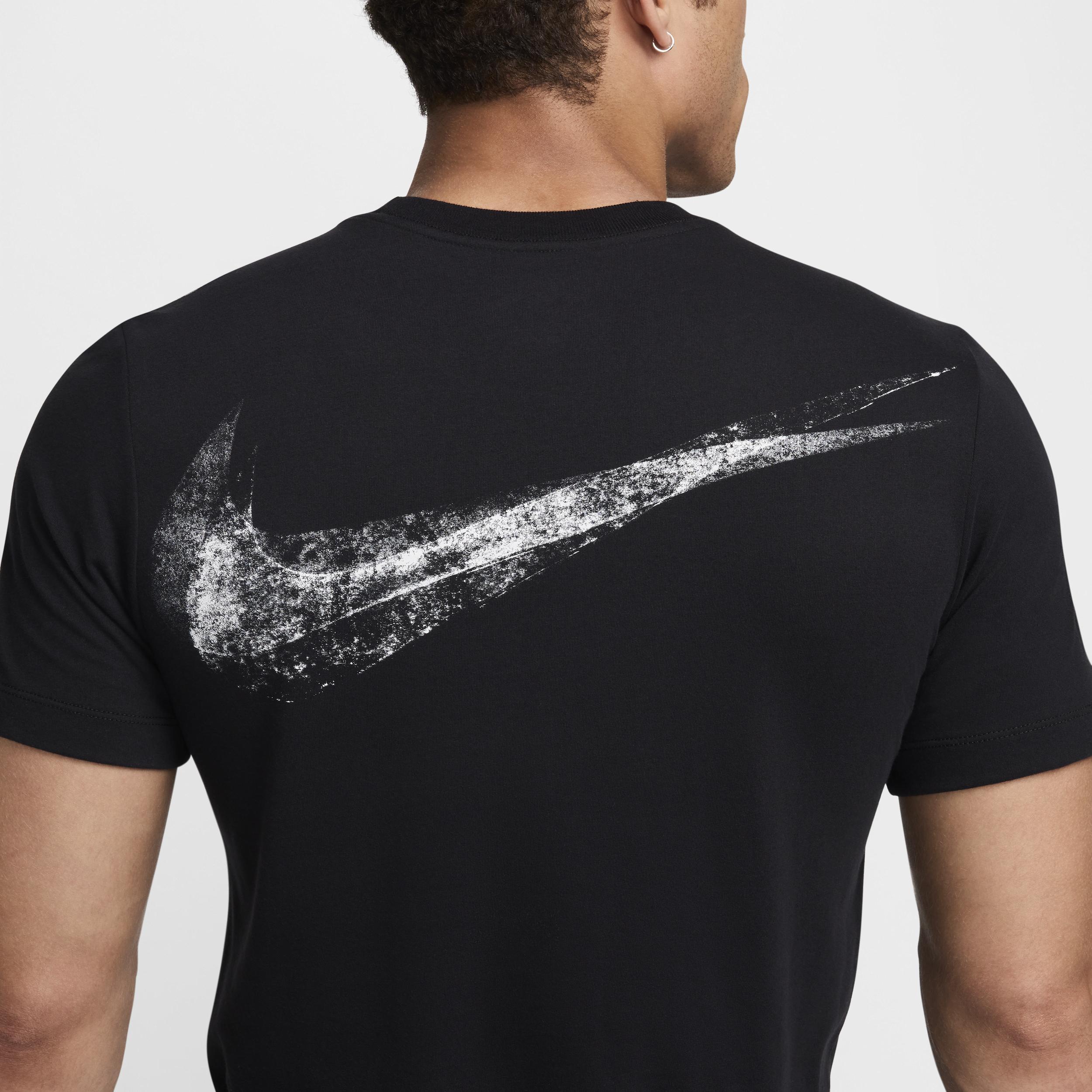 Nike Mens Nike Dri-FIT Swoosh 2 T-Shirt - Mens Black/White Product Image