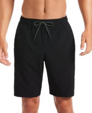 NIKE Men's Contend Water-repellent Colorblocked 9" Swim Trunks In Black Product Image