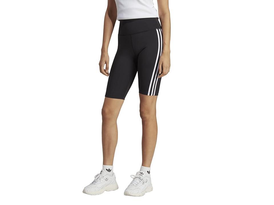 adidas Womens adidas High Waisted Short Tights - Womens Black/White Product Image