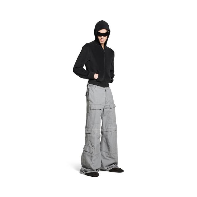 Men's Flared Cargo Pants in Grey Product Image