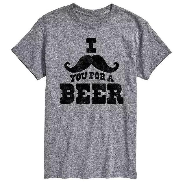 Big & Tall Mustache You for a Beer Tee, Mens Product Image