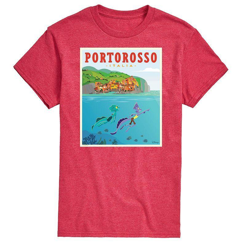 Disneys Luca Mens Portorossa Italy Postcard Graphic Tee Product Image