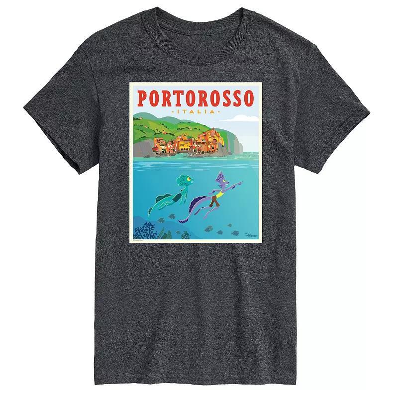 Disneys Luca Mens Portorossa Italy Postcard Graphic Tee Product Image