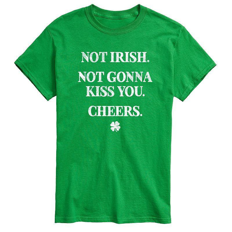 Mens Not Irish Not Gonna Kiss You Graphic Tee Product Image