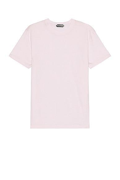 TOM FORD Lyocell Cotton Short Sleeve Tee in Chocolate Product Image