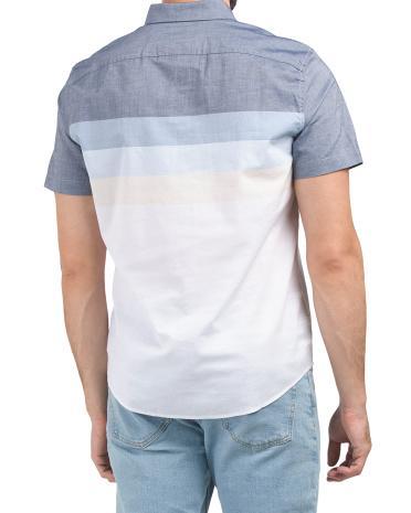 Yarn Dye Lawn Stretch Woven Top for Men Product Image