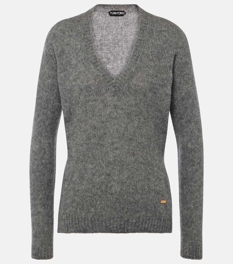 TOM FORD Cashmere And Silk Sweater In Grey Product Image