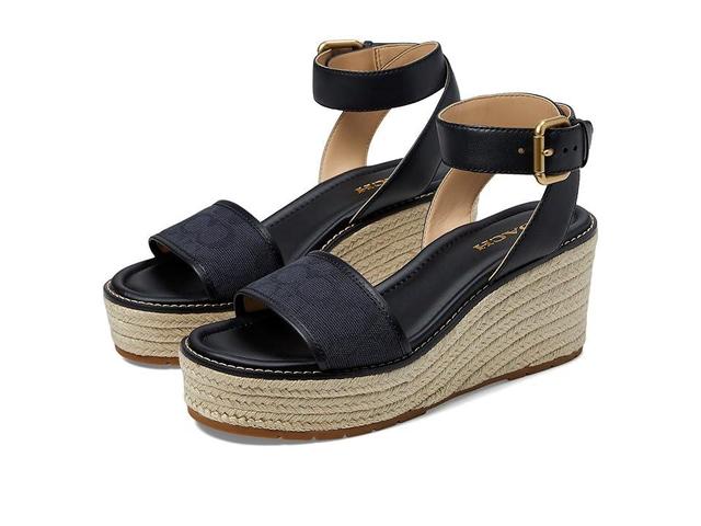 COACH Katherine Signature C Canvas Espadrille Women's Flat Shoes Product Image