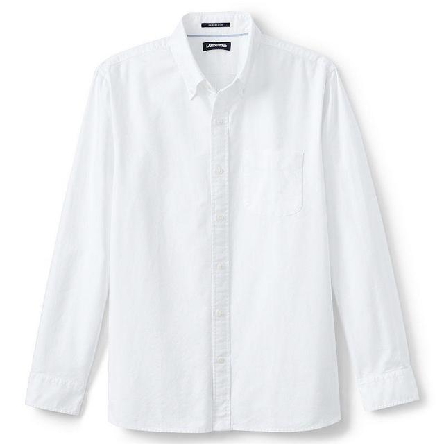 Mens Lands End Tailored-Fit Sail Rigger Oxford Shirt Product Image