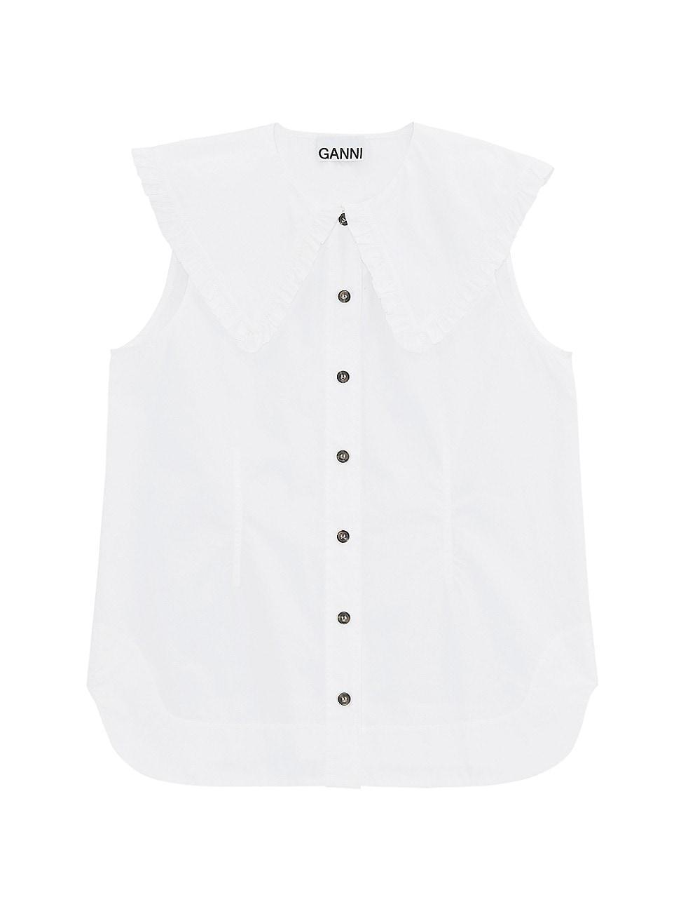 Womens Puritan Collar Sleeveless Blouse Product Image