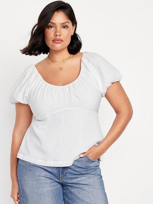 Waist-Defined V-Neck Top Product Image