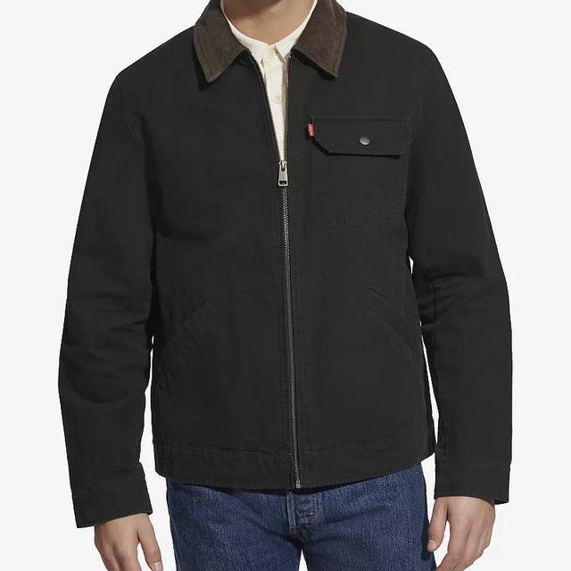 Mens Levis Cotton Canvas Depot Jacket with Corduroy Collar Product Image