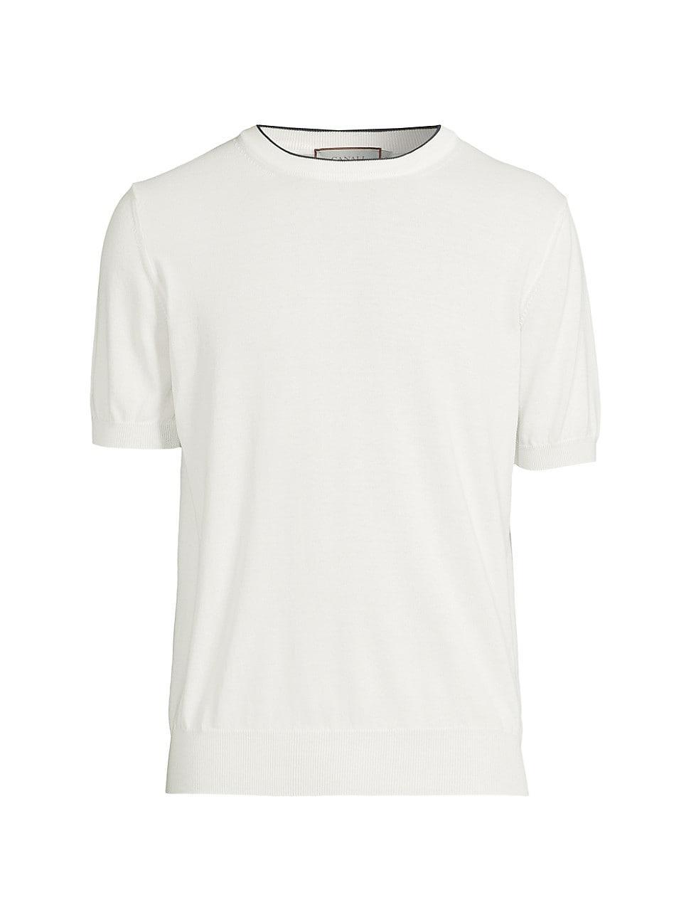 Mens Cotton Contrast Knit T-Shirt Product Image