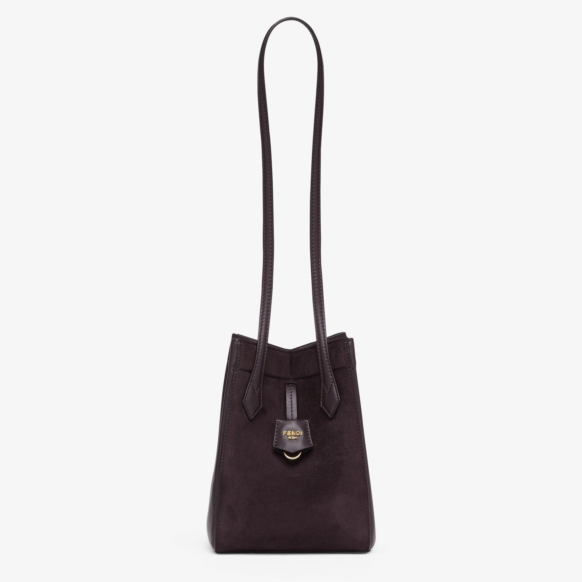 Fendi Origami MiniTransformable dark purple suede and leather mini-bag Product Image