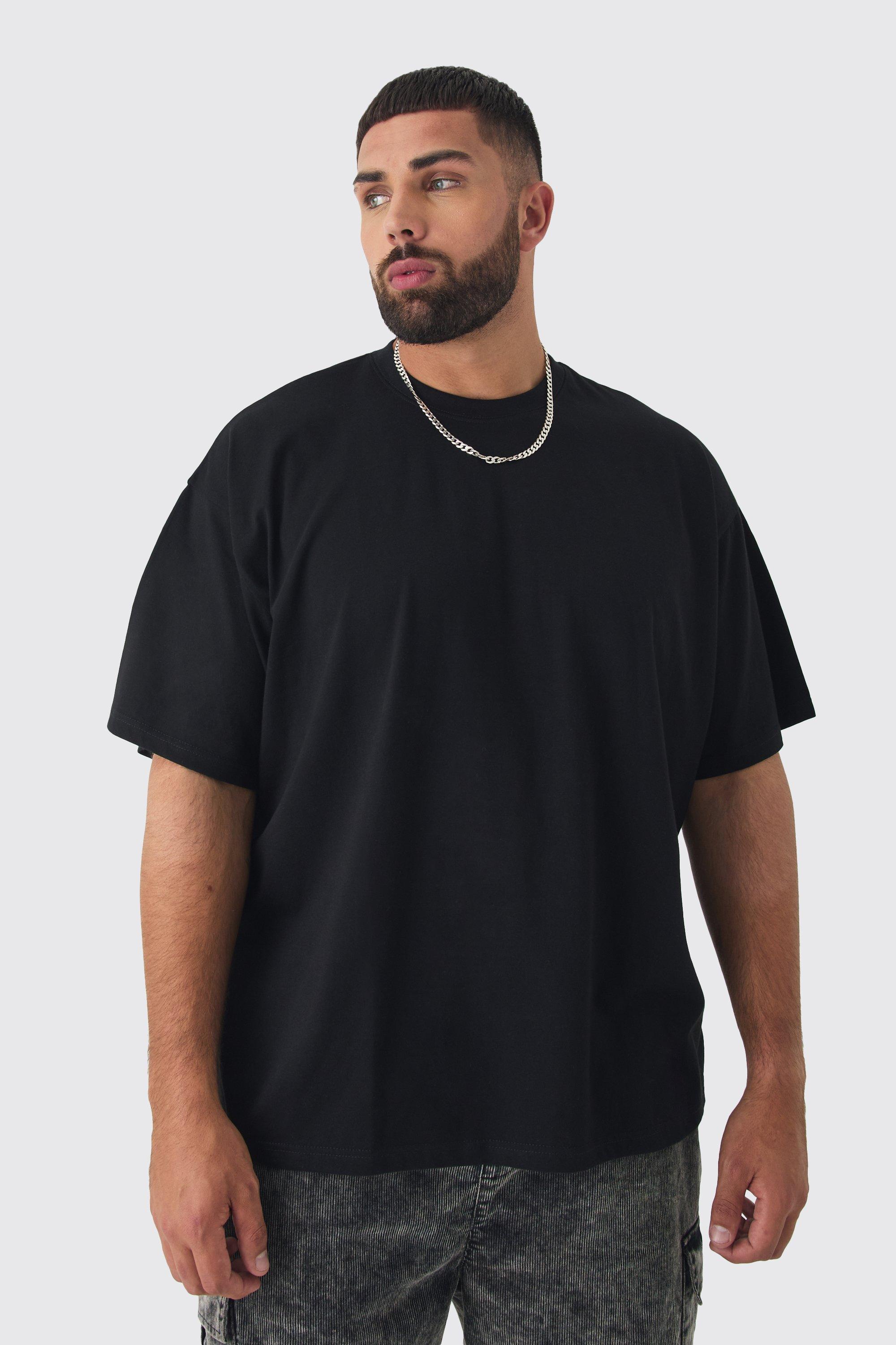 Plus Oversized Crew Neck T-shirt | boohooMAN USA Product Image