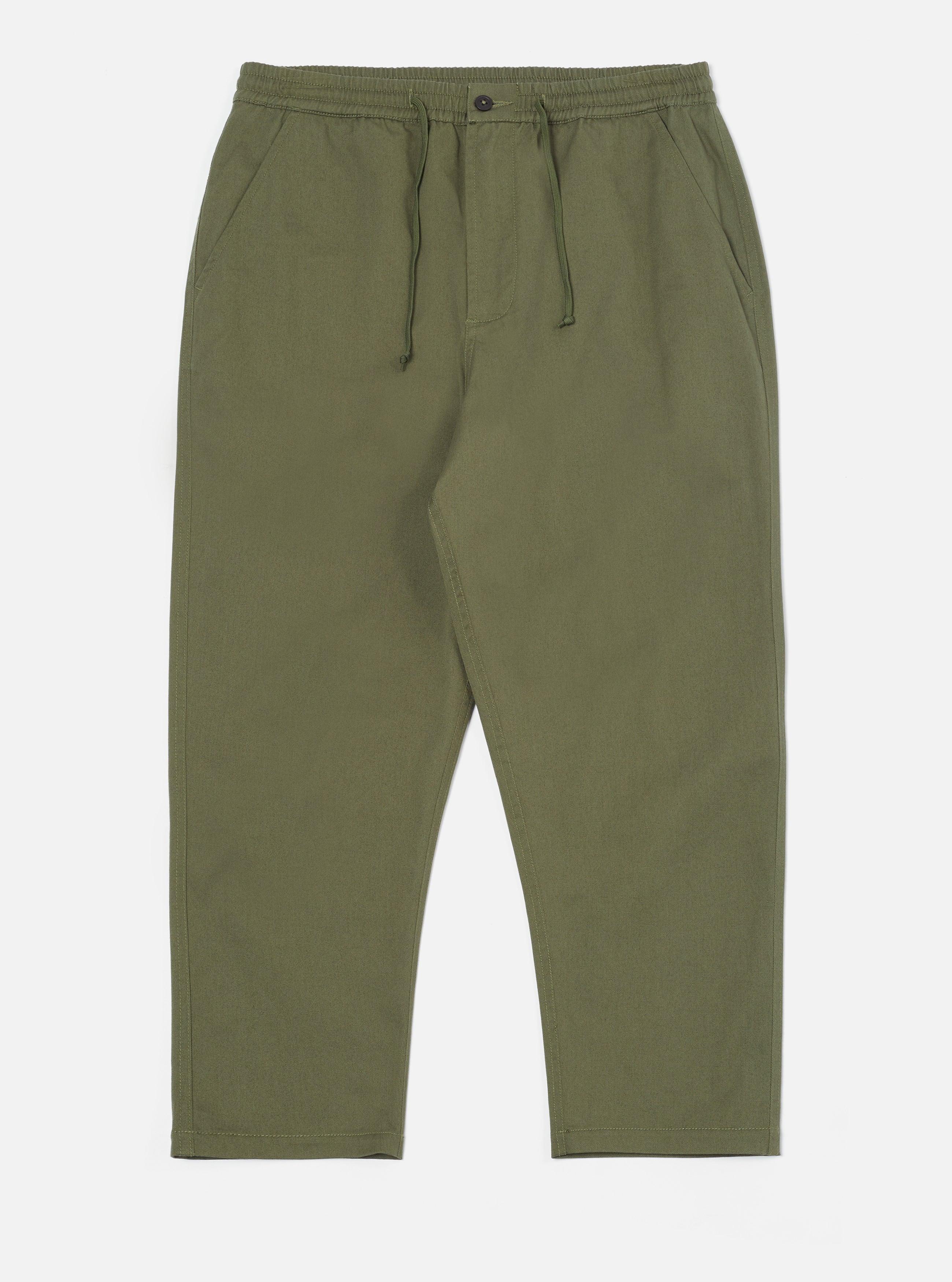 Universal Works Hi Water Trouser in Light Olive Twill Product Image