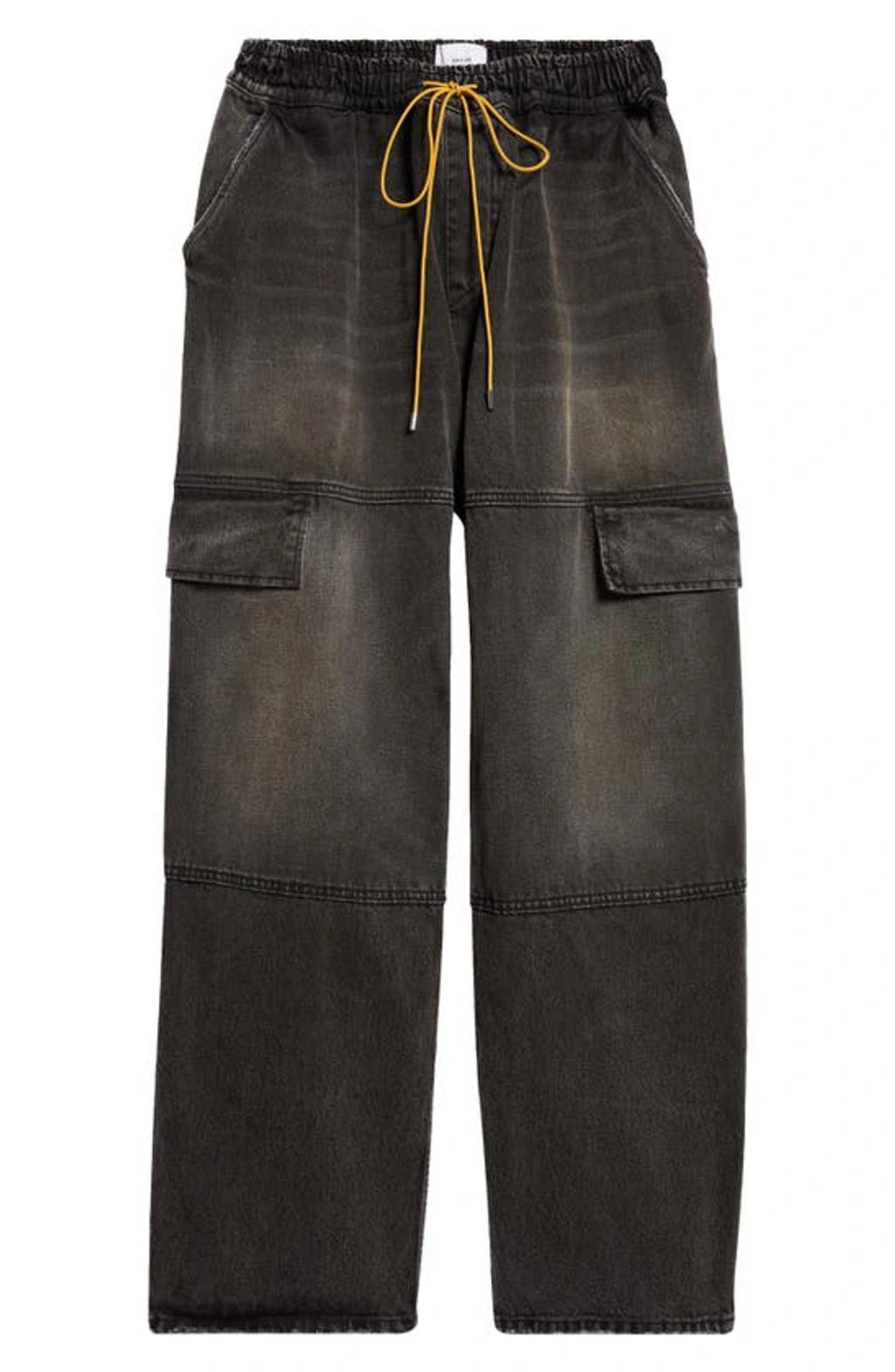 RHUDE Plateau Denim Cargo Pants In Black product image