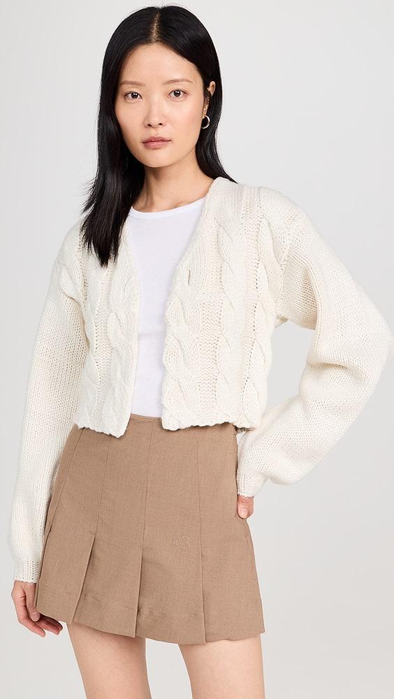 Moon River Puff Sleeve Knit Cardigan Sweater | Shopbop Product Image