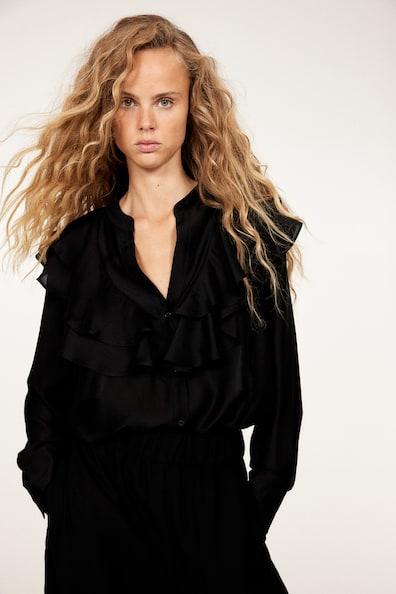 Flounce-trimmed Blouse Product Image