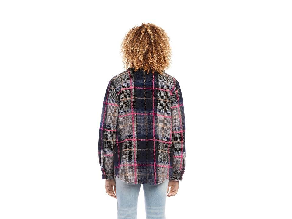 Karen Kane Plaid Brushed Twill Shirt Jacket Product Image