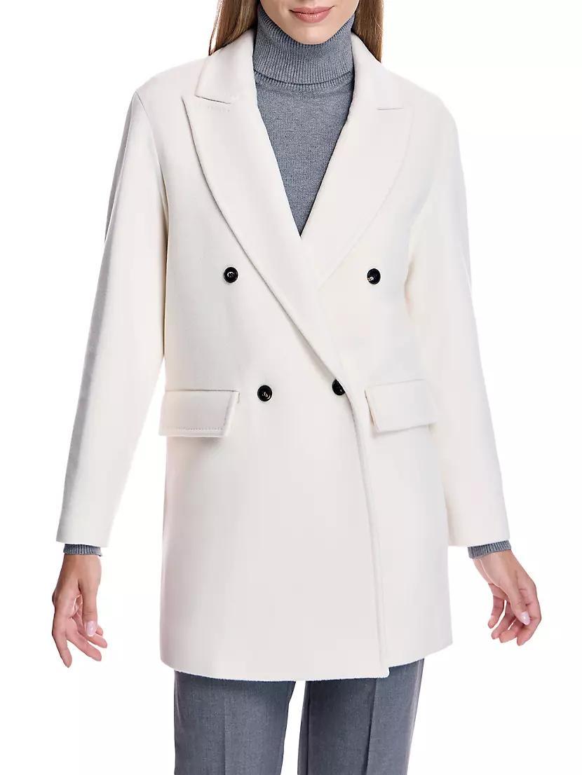 Double-Breasted Wool-Blend Peacoat Product Image