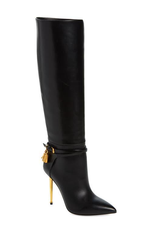 TOM FORD Padlock Pointed Toe Knee High Boot Product Image