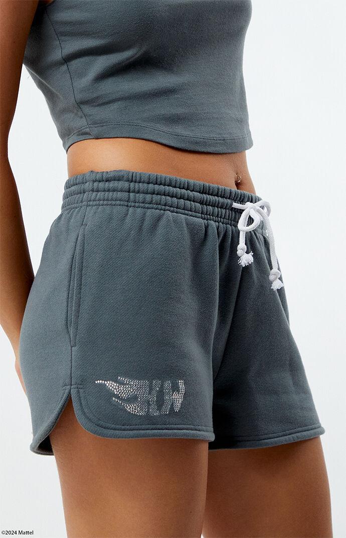 Hot Wheels Women's Rhinestone Dolphin Sweat Shorts Product Image