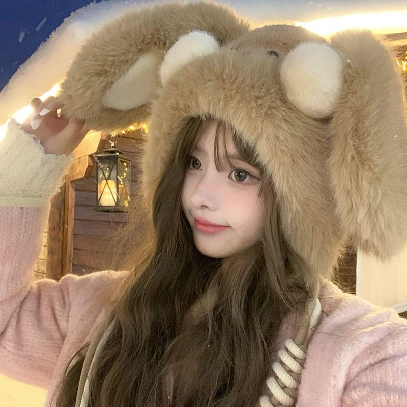 Rabbit Ear Fluffy Hat Product Image