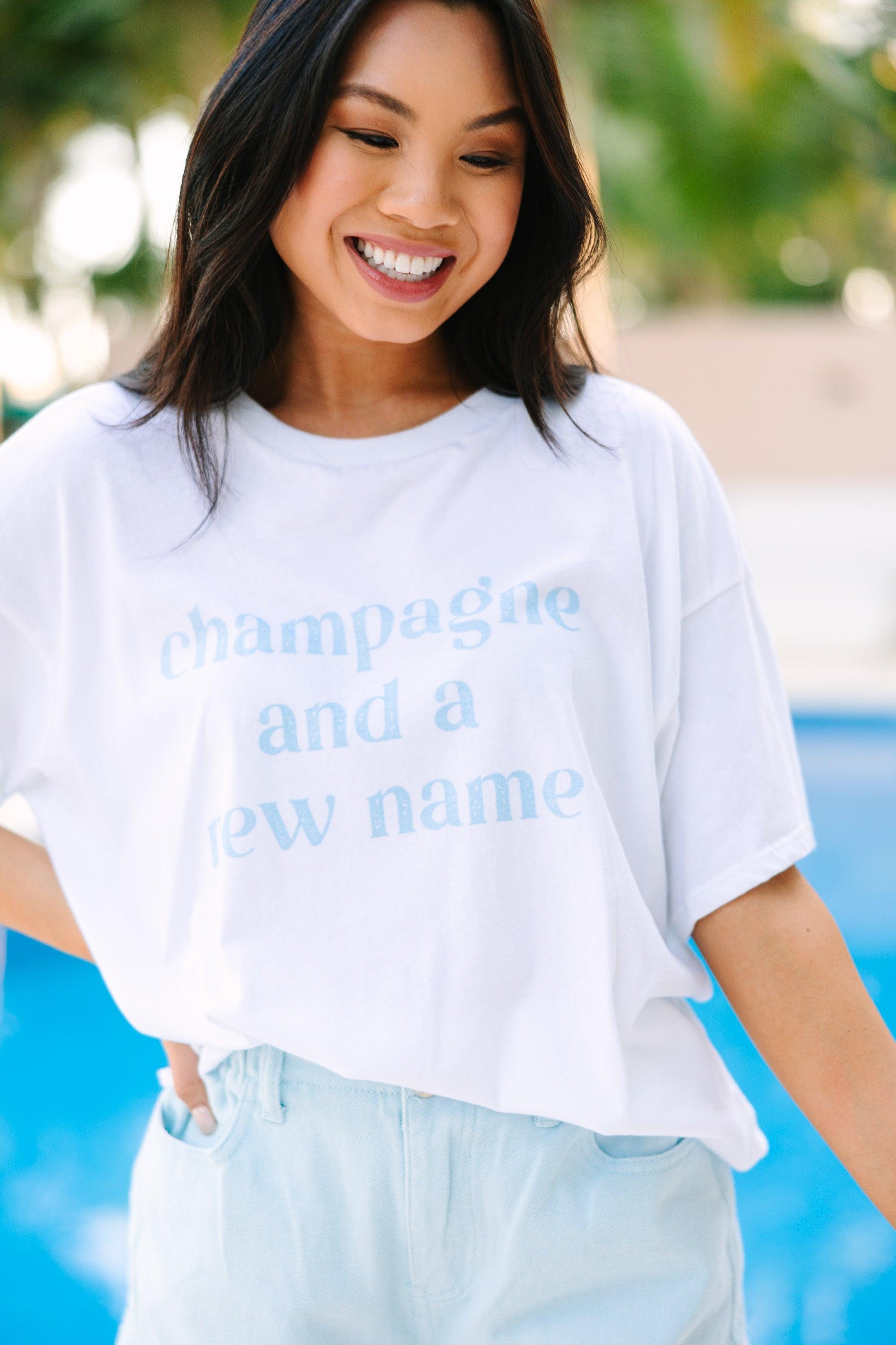 Champagne and a New Name White Graphic Tee Female Product Image