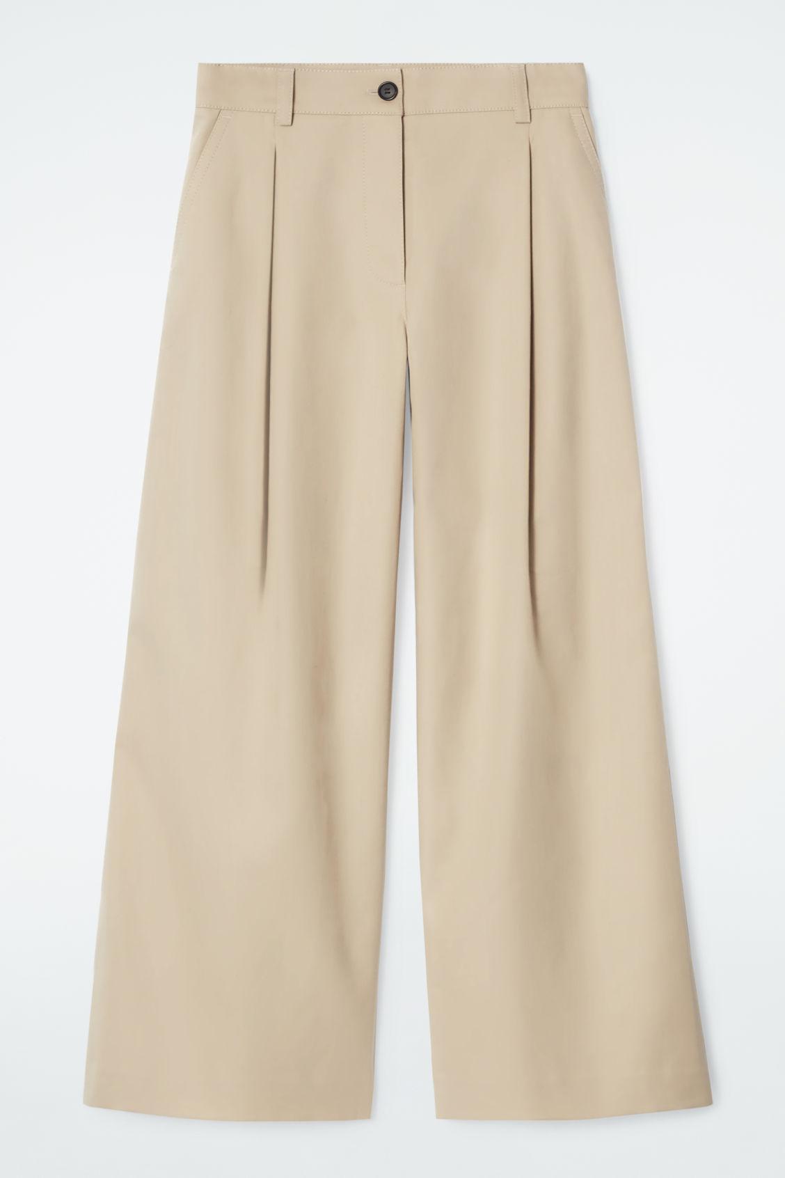 WIDE-LEG COTTON TROUSERS Product Image